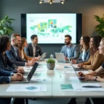 business team using enterprise technology to support sustainable long term growth